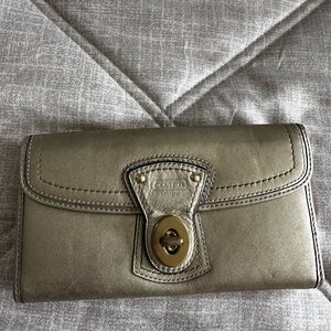 Coach Gold Leather Wallet